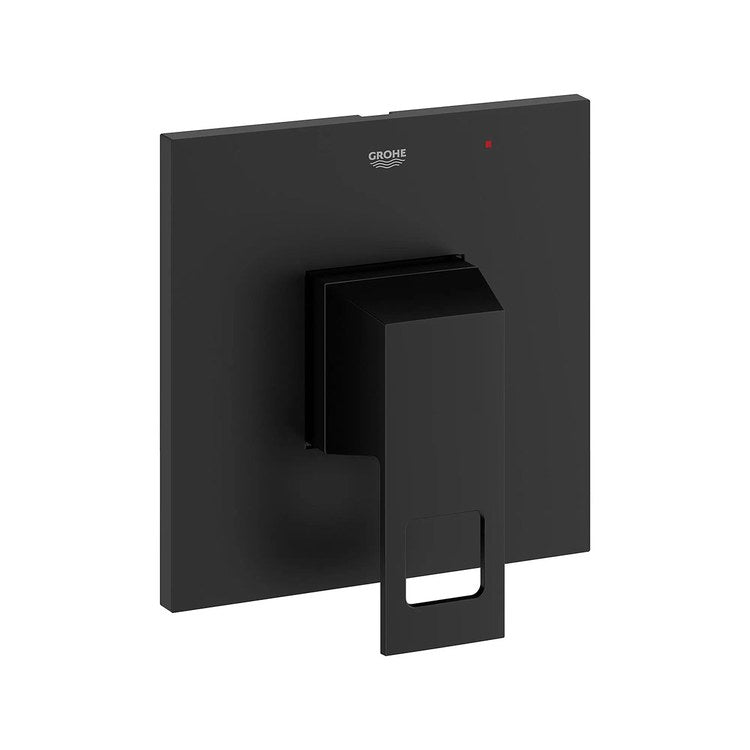 Pressure Balance Valve Trim Eurocube with Cartridge 1 Metal Lever Matte Black ADA - Image 1
