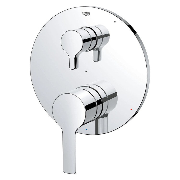 Pressure Balance Valve Trim Timeless with 2 Way Diverter 2 Metal Lever StarLight Chrome ADA - Image 1