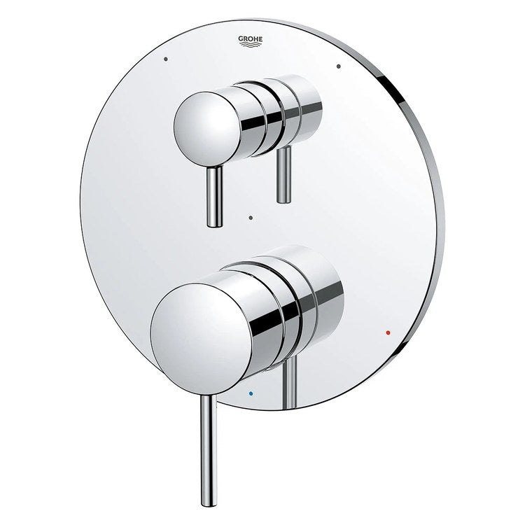 Pressure Balance Valve Trim Timeless with 3 Way Diverter/Cartridge 2 Metal Lever StarLight Chrome ADA - Image 3