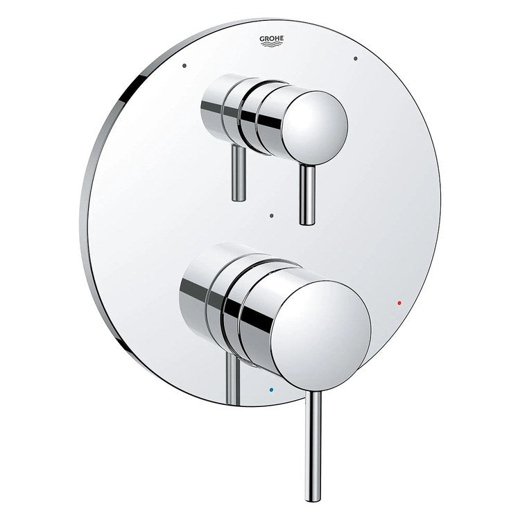 Pressure Balance Valve Trim Timeless with 3 Way Diverter/Cartridge 2 Metal Lever StarLight Chrome ADA - Image 1