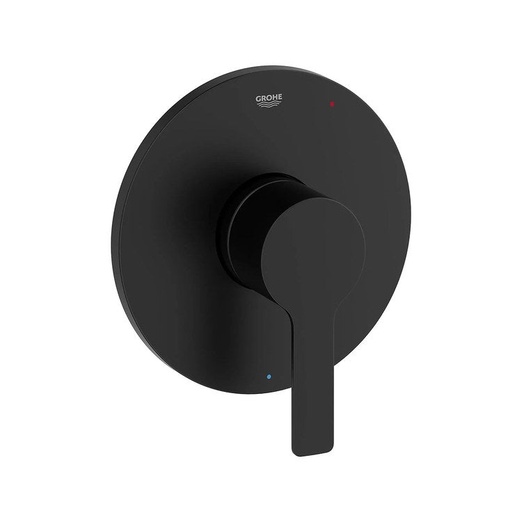 Pressure Balance Valve Trim Lineare with Cartridge 1 Metal Lever Matte Black ADA - Image 1