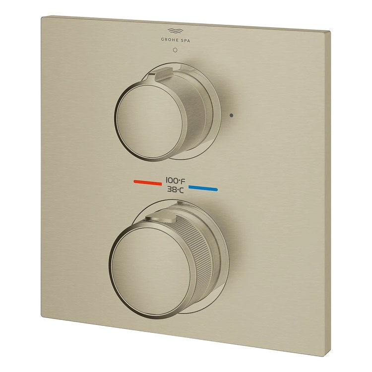 Thermostatic Valve Trim Allure 2 Function 2 Knob Brushed Nickel - Image 2