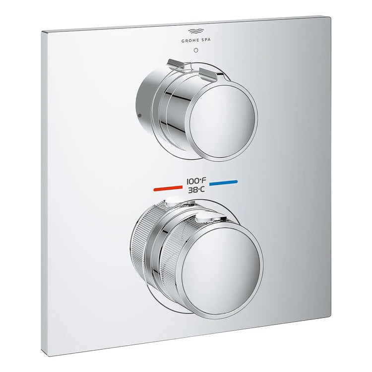 Thermostatic Valve Trim Alure 2 Function 2 Knob StarLight Chrome - Image 1