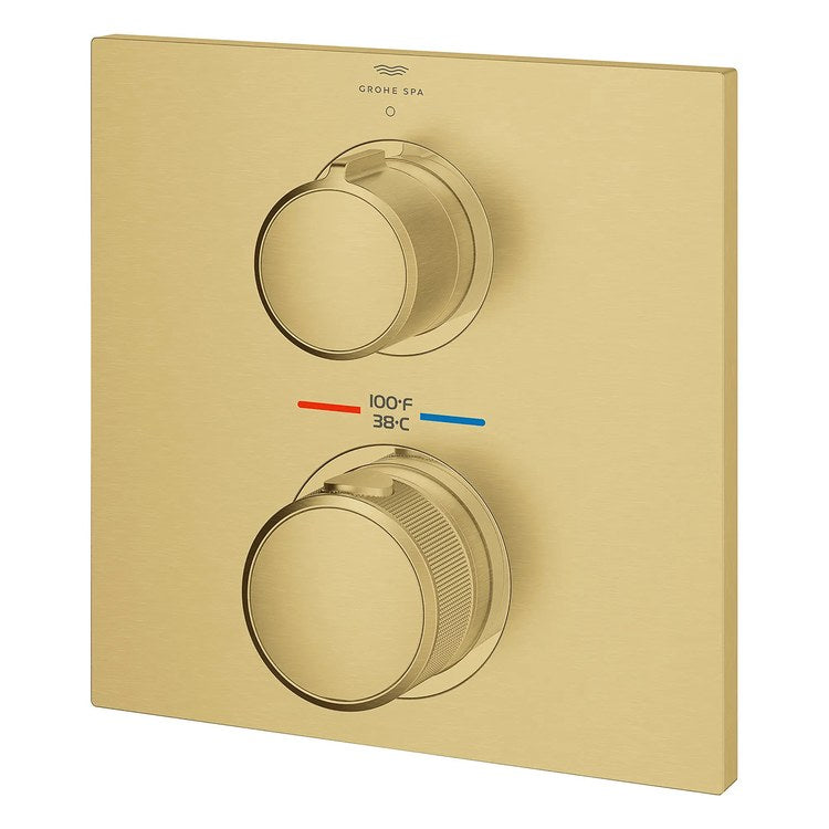 Thermostatic Valve Trim Allure 1 Function 2 Knob Brushed Cool Sunrise - Image 3