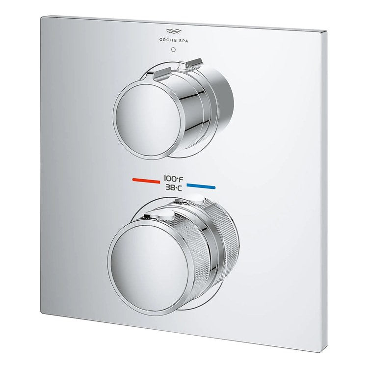 Thermostatic Valve Trim Allure 1 Function 2 Knob Starlight Chrome - Image 2
