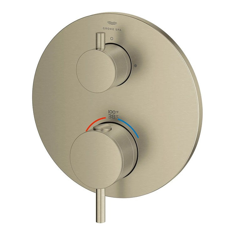 Thermostatic Valve Trim Atrio 2 Function 2 Lever Brushed Cool Sunrise - Image 3