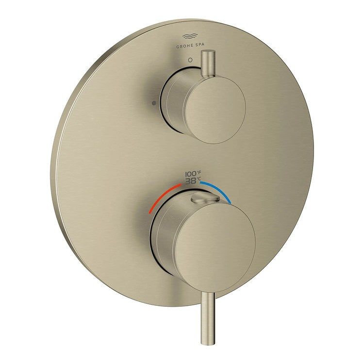 Thermostatic Valve Trim Atrio 2 Function 2 Lever Brushed Cool Sunrise - Image 1