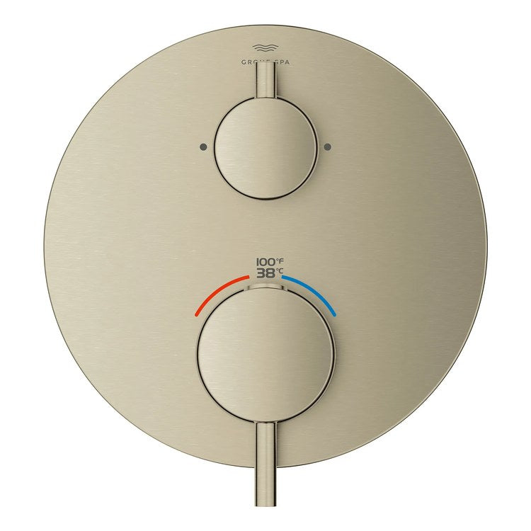 Thermostatic Valve Trim Atrio 2 Function 2 Lever Brushed Nickel Infinity - Image 2