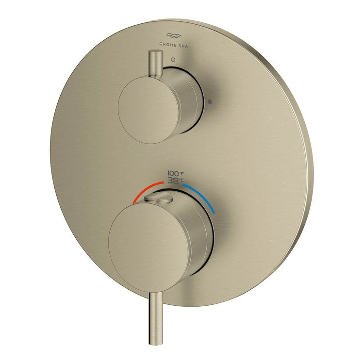 Thermostatic Valve Trim Atrio 2 Function 2 Lever Brushed Nickel Infinity - Image 3