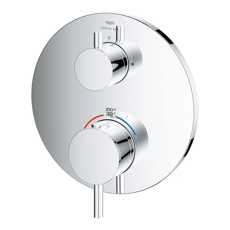 Thermostatic Valve Trim Atrio 2 Function 2 Lever StarLight Chrome - Image 2