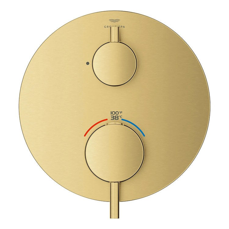 Thermostatic Valve Trim Atrio 1 Function 2 Lever Brushed Cool Sunrise - Image 2