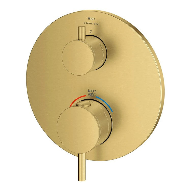 Thermostatic Valve Trim Atrio 1 Function 2 Lever Brushed Cool Sunrise - Image 3