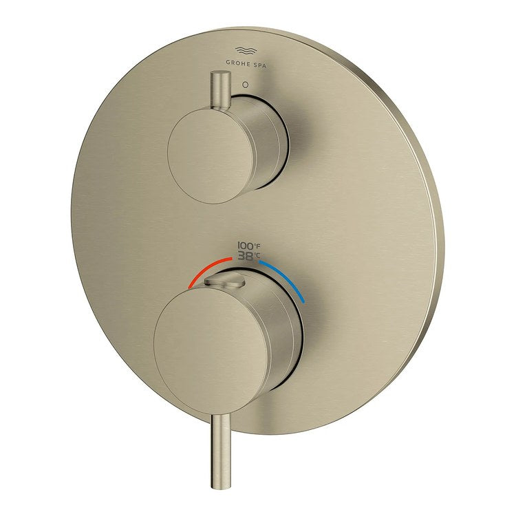 Thermostatic Valve Trim Atrio 1 Function 2 Lever Brushed Nickel Infinity - Image 3