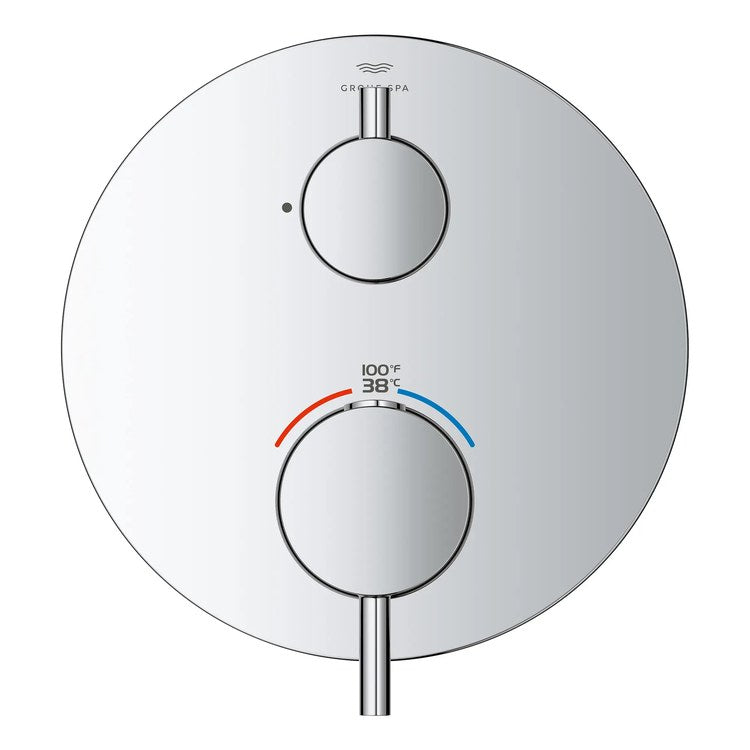 Thermostatic Valve Trim Atrio 1 Function 2 Lever StarLight Chrome - Image 2