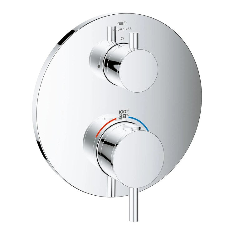 Thermostatic Valve Trim Atrio 1 Function 2 Lever StarLight Chrome - Image 1