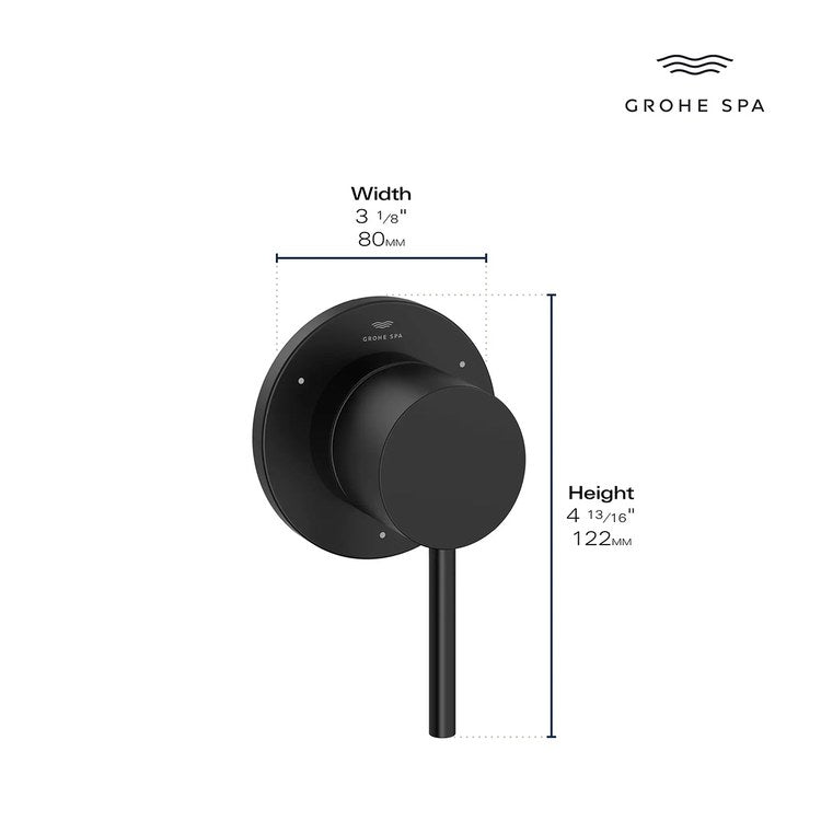 Diverter Trim Atrio 3 Way Matte Black 1 Lever ADA for Requires Diverter Rough-In Valve 29902/29904 - Image 3