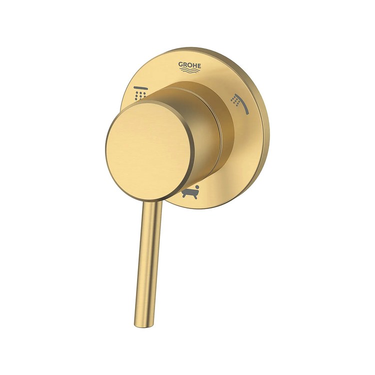 Diverter Trim Concetto 3 Way Brushed Cool Sunrise 1 Lever ADA for Requires 3-Way Diverter Rough-In Valves 29902/29903 - Image 2