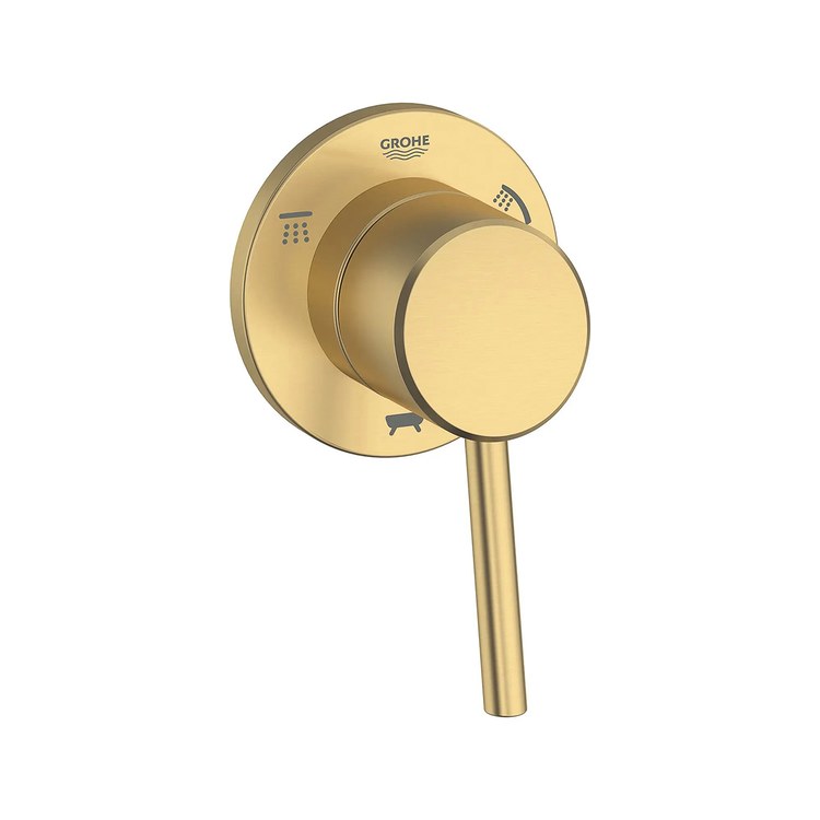 Diverter Trim Concetto 3 Way Brushed Cool Sunrise 1 Lever ADA for Requires 3-Way Diverter Rough-In Valves 29902/29903 - Image 1