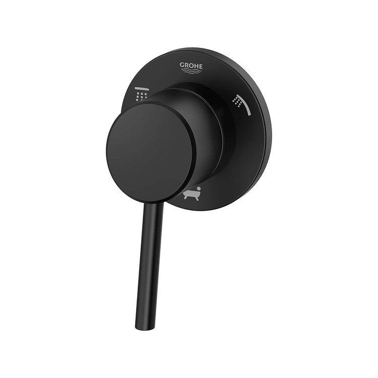 Diverter Trim Concetto 3 Way Matte Black 1 Lever - Image 2