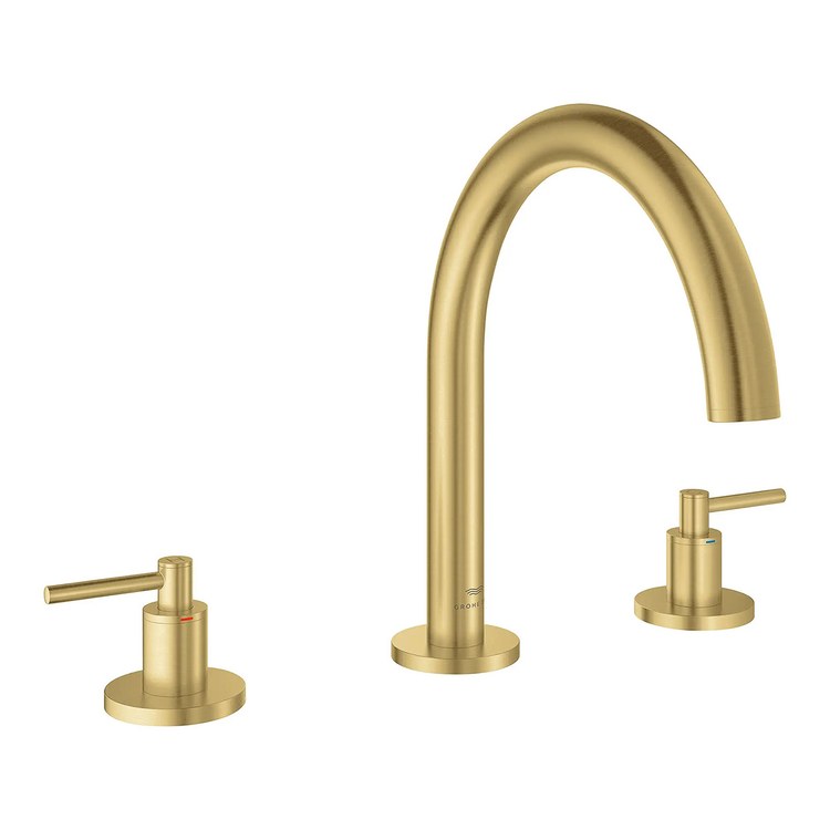 Roman Tub Filler Atrio Deck Mount 2 Cross Brushed Cool Sunrise - Image 2