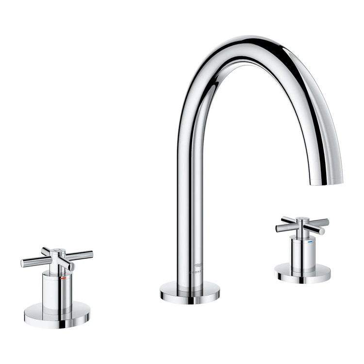 Roman Tub Filler Atrio Deck Mount 2 Cross StarLight Chrome - Image 1