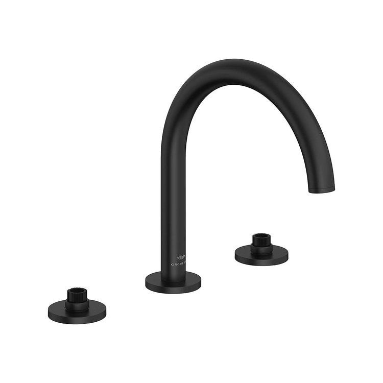 Roman Tub Filler Atrio Deck Mount 2 Cross Matte Black - Image 1