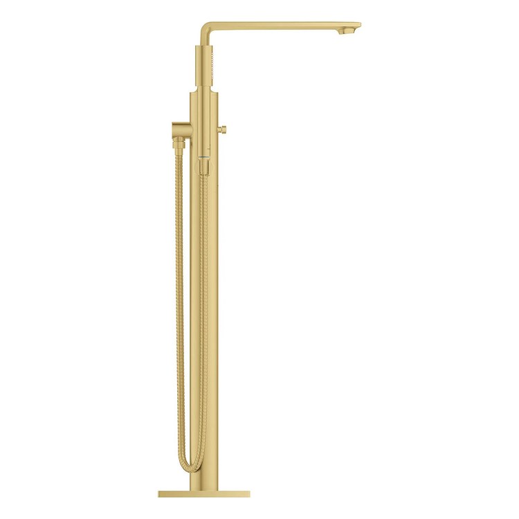 Tub Filler Allure New Freestanding with Handshower 8 Inch Spread 1 Lever cUPC/CALGreen Brushed Cool Sunrise Floor - Image 2