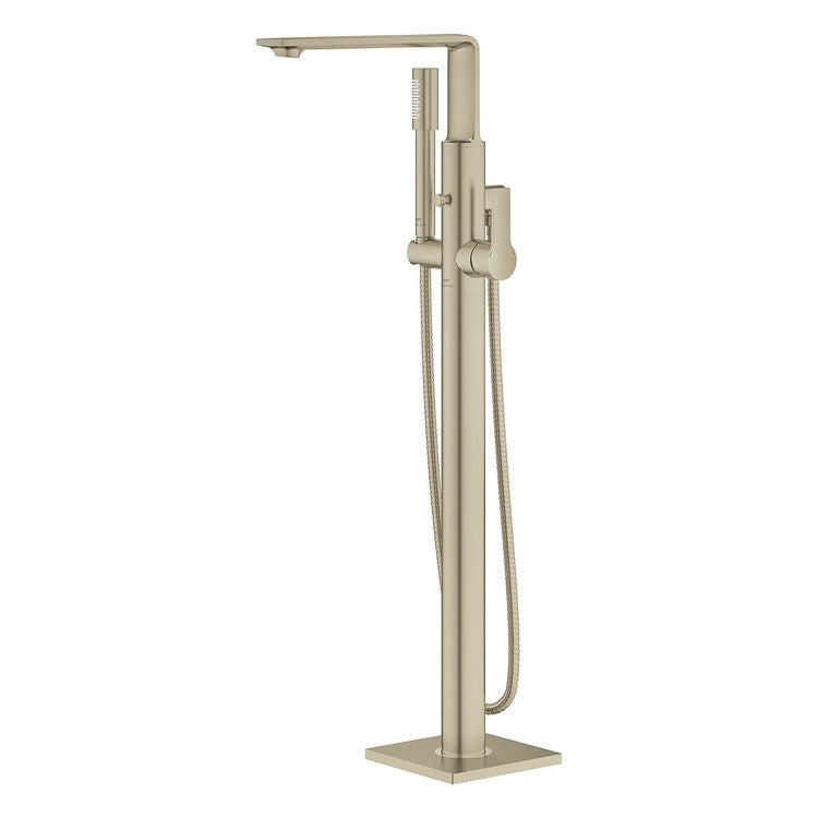 Tub Filler Allure New Freestanding with Handshower 8 Inch Spread 1 Lever cUPC/CALGreen Brushed Nickel Infinity Floor - Image 3