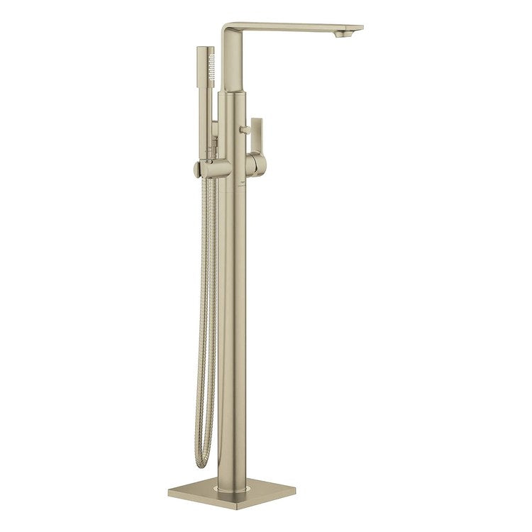 Tub Filler Allure New Freestanding with Handshower 8 Inch Spread 1 Lever cUPC/CALGreen Brushed Nickel Infinity Floor - Image 1