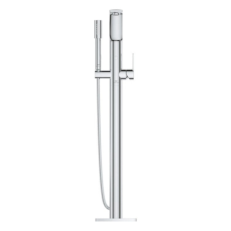 Tub Filler Allure New Freestanding with Handshower 8 Inch Spread 1 Lever cUPC/CALGreen StarLight Chrome Floor - Image 2