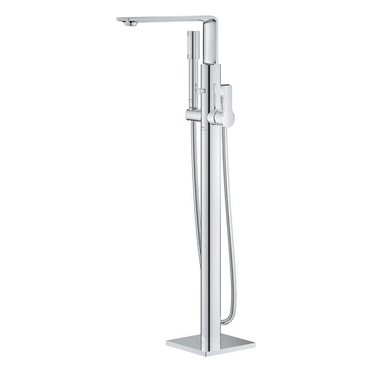Tub Filler Allure New Freestanding with Handshower 8 Inch Spread 1 Lever cUPC/CALGreen StarLight Chrome Floor - Image 3