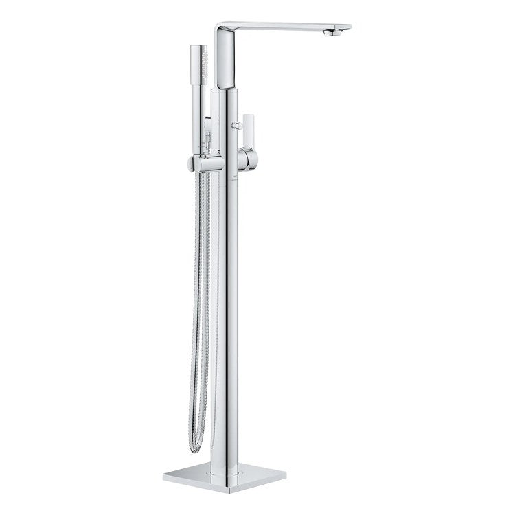 Tub Filler Allure New Freestanding with Handshower 8 Inch Spread 1 Lever cUPC/CALGreen StarLight Chrome Floor - Image 1