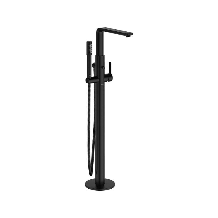 Tub Filler Lineare Freestanding with Handshower 1 Lever WaterSense ADA Matte Black - Image 1
