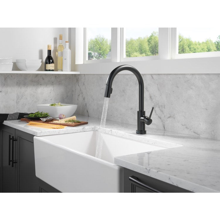 Kitchen Faucet Rhett 1 Lever ADA CEC Brilliance Stainless Pull Down 2 Function High Arc 360 DEG Swivel 1/3 Hole Diamond Seal 1.8 Gallons per Minute - Image 2