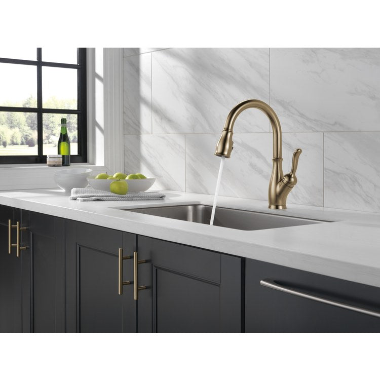 Kitchen Faucet Ermelo 1 Lever ADA CEC Brilliance Stainless Pull Down 2 Function High Arc 360 DEG Swivel 1/3 Hole Diamond Seal 1.8 Gallons per Minute - Image 2