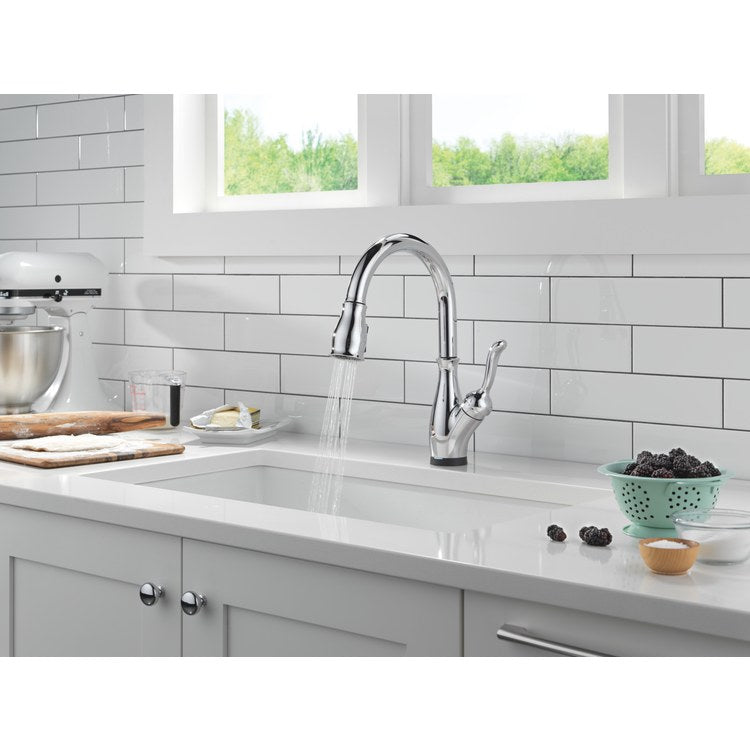 Kitchen Faucet Leland 1 Lever ADA CALGreen/CEC Brilliance Champagne Bronze Pull Down 3 Function Gooseneck 360 DEG Swivel 1/3 Hole Deck Diamond Seal Technology 1.8 Gallons per Minute - Image 2