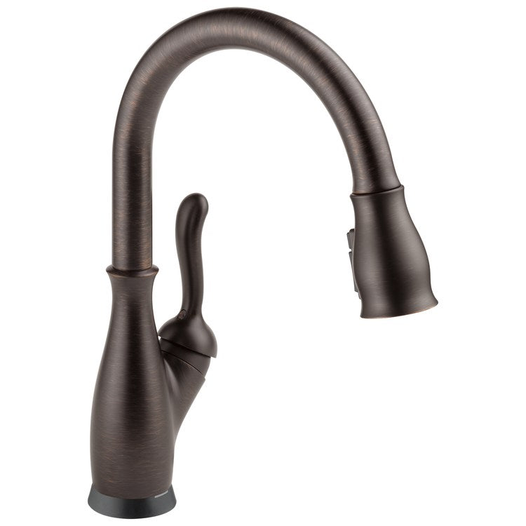 Kitchen Faucet Leland 1 Lever ADA CALGreen CEC Brilliance Champagne Bronze Pull Down 3 Function High Arc 360 DEG Swivel 1/3 Hole Diamond Seal Touch2O 1.8 Gallons per Minute - Image 1