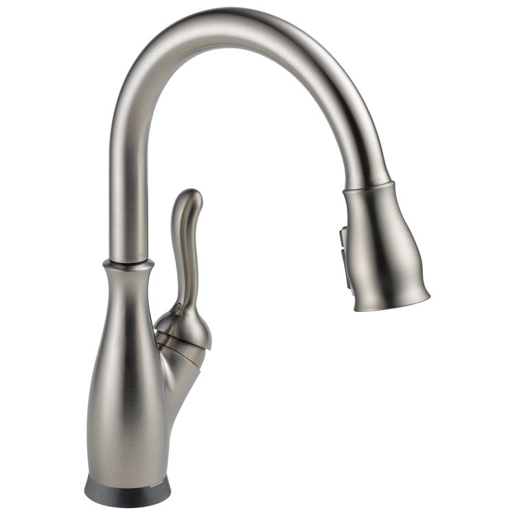 Kitchen Faucet Leland 1 Lever ADA CEC Arctic Stainless Pull Down 3 Function High Arc 360 DEG Swivel 1/3 Hole Diamond Seal Touch2O with Touchless 1.8 Gallons per Minute - Image 1