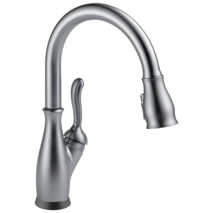 Kitchen Faucet Leland 1 Lever ADA CEC Matte Black Pull Down 3 Function High Arc 360 DEG Swivel 1/3 Hole Diamond Seal Touch2O with Touchless 1.8 Gallons per Minute - Image 1