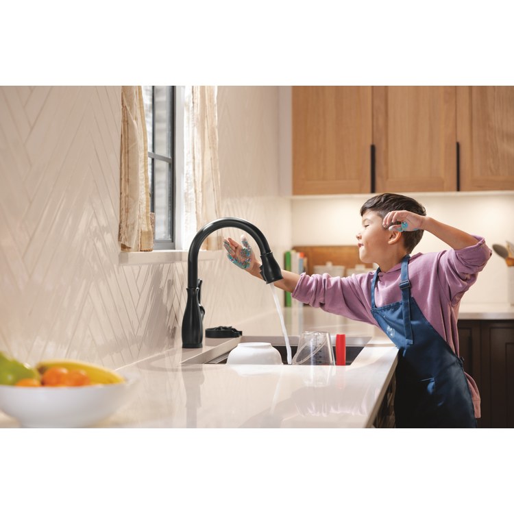 Kitchen Faucet Leland 1 Lever ADA CEC Chrome Pull Down 3 Function High Arc 360 DEG Swivel 1/3 Hole Diamond Seal Touch2O with Touchless 1.8 Gallons per Minute - Image 2