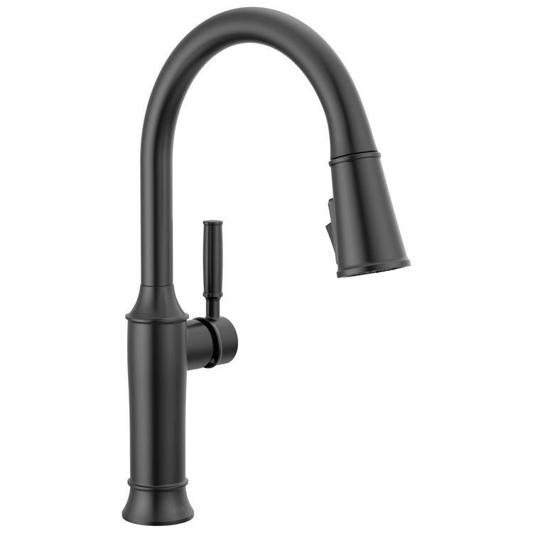 Kitchen Faucet Leland 1 Lever ADA CALGreen CEC Brilliance Champagne Bronze Pull Down Dual Function High Arc 360 DEG Swivel 2 or 3 Hole Diamond Seal VoiceIQ Touch2O 1.8 Gallons per Minute - Image 1