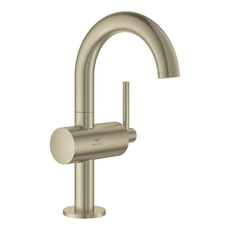 Lavatory Faucet Atrio M-Size 1 Lever ADA CALGreen CEC WaterSense Brushed Nickel Infinity 1.2 Gallons per Minute Deck High Arc Swivel Pop-Up 1 Hole - Image 1