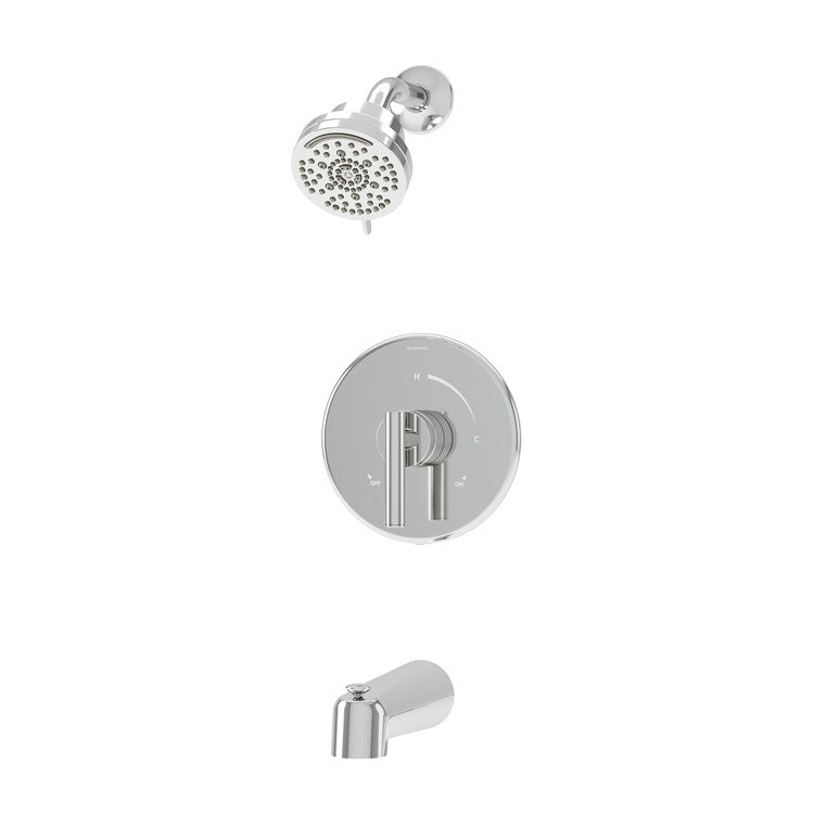 Tub and Shower Trim Dia 1 Lever Polished Chrome WaterSense ADA 1.5 Gallons per Minute for Shower Valve 16 or 26 Series Temptrol - Image 1