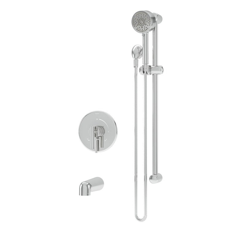 Tub and Shower Trim Dia 1 Lever Polished Chrome WaterSense ADA 1.75 Gallons per Minute for Shower Valve 16 or 26 Series Temptrol - Image 1