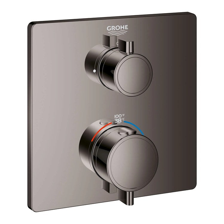 Thermostatic Valve Trim Grohtherm Dual Function 2 Lever Hard Graphite CEC ADA - Image 1