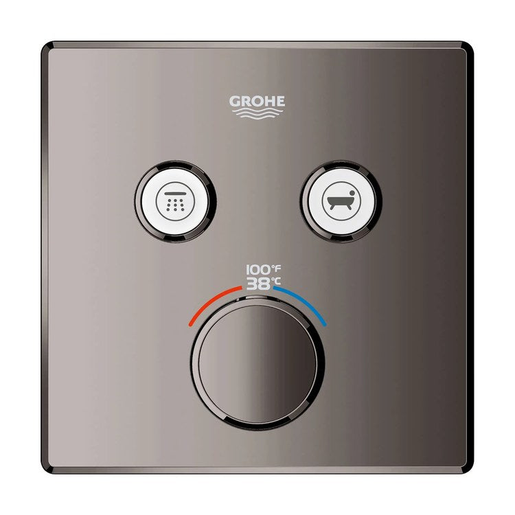 Thermostatic Valve Trim Grohtherm SmartControl Dual Function 2 Push Button Knob Hard Graphite CALGreen ADA - Image 1