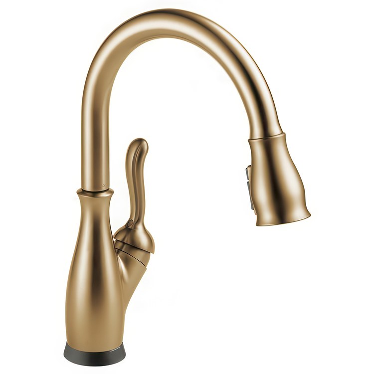 Kitchen Faucet Leland 1 Lever ADA Brilliance Champagne Bronze 3 Function Pull Down 1 Hole Touch2O MagnaTite ShieldSpray Touch-Clean Diamond Seal Touchless 1.8 Gallons per Minute - Image 1
