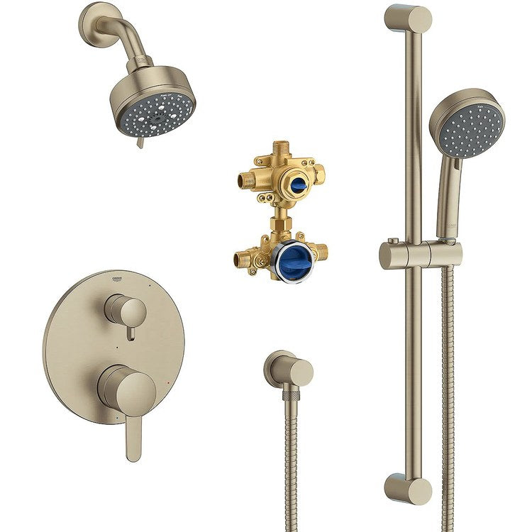 Shower Set Cosmopolitan Pressure Balanced 2 Metal Lever Brushed Nickel Infinity WaterSense 1.75 Gallons per Minute - Image 1