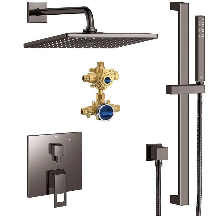Shower Set Eurocube Pressure Balanced 2 Lever Hard Graphite WaterSense 1.75 Gallons per Minute - Image 1