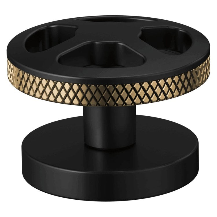 Handle Kit Litze Brass 2 Wheel Matte Black/Brilliance Luxe Gold for Faucet Model 65332LF-LHP and 65334LF-LHP - Image 1